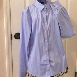Women’s baby blue banana republic blouse